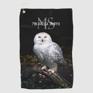Majestätischer Winterschneeauuler Monogramm-indivi Golfhandtuch