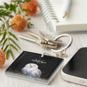 Majestätischer Winterschneeauuler Monogramm-indivi Schlüsselanhänger