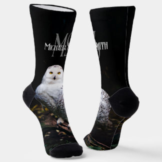 Majestätischer Winterschneeauuler Monogramm-indivi Socken