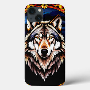 Majestätischer Wolf in farbenfrohen Details Case-Mate iPhone Hülle