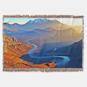 Majestätisches Bergtal-Fluss-Design Decke