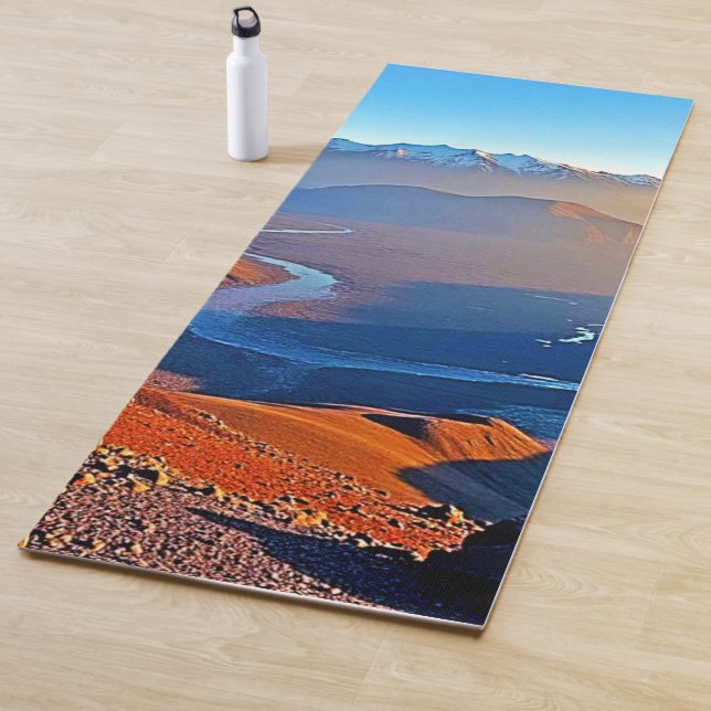 Majestätisches Bergtal-Fluss-Design Yogamatte (Beispiel)
