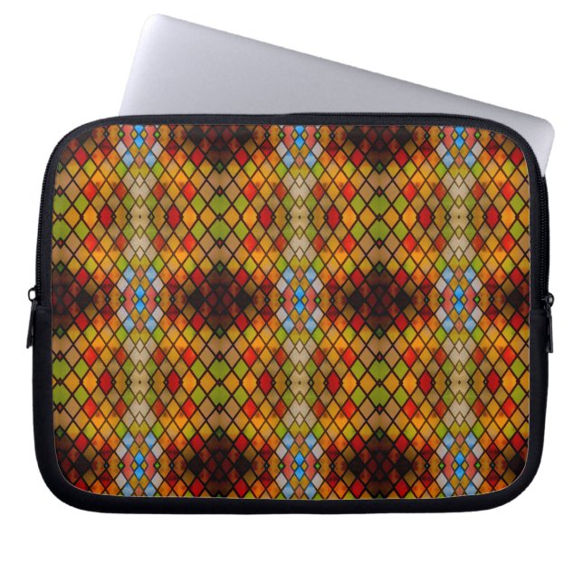 Majestätisches Buntglasfenster-Muster  Laptopschutzhülle (Vorderseite)