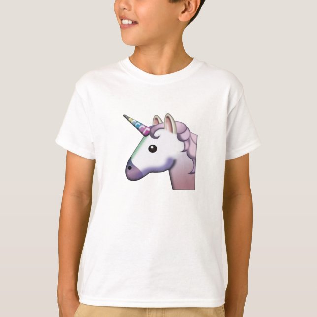 Majestätisches Einhorn Emoji T-Shirt (Vorderseite)