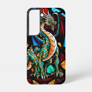 Majestätisches Glasmalerei-Drache Mythisches Meist Samsung Galaxy Hülle