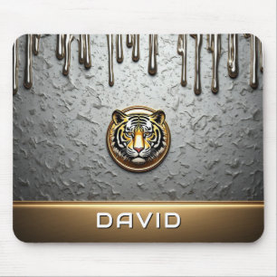 Majestätisches Goldenes Tiger-Wildtiersymbol 🐯 Mousepad