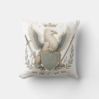 Majestätisches Greifenwappen Heraldischem Emblem Kissen