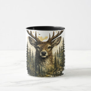 Majestätisches Hirschwald-Abenteuer Natur/Beobacht Tasse