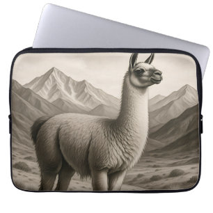Majestätisches Lama in den Anden Bergen Laptopschutzhülle
