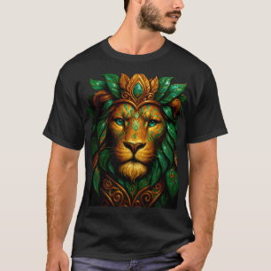 Majestätisches Löwen-Künstlerisches Design  Königl T-Shirt