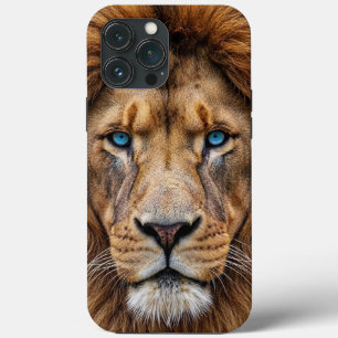 Majestätisches Löwengesicht mit blauen Augen Wil Case-Mate iPhone Hülle