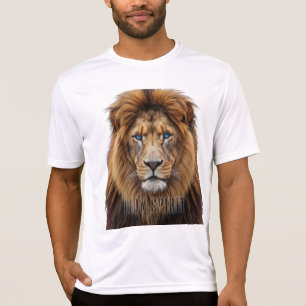 Majestätisches Löwengesicht mit blauen Augen Wil T-Shirt
