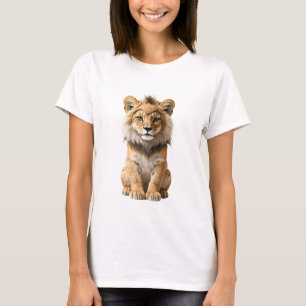 Majestätisches Löwenjunges mit Stammesreif T-Shirt