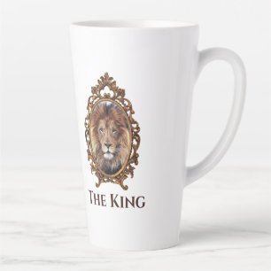 Majestätisches Löwenkönig-Vintage-Porträt zum Vate Milchtasse