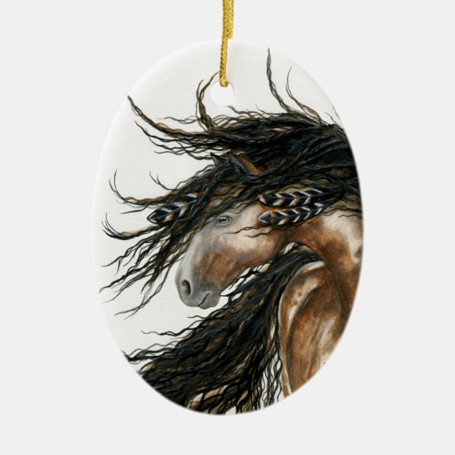 Majestätisches Mustang-Pferd durch BiHrLe Keramik Ornament (Vorne)