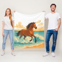 Majestätisches Pferd, das aus der Meereskraft und 