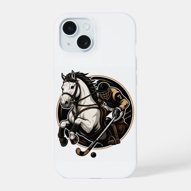 Majestätisches Pferd Kunst iPhone 15 Hülle - Reits (Rückseite)