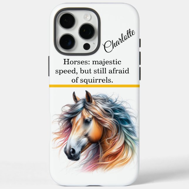 Majestätisches Pferd mit farbenprächtiger Mane. Ge Case-Mate iPhone Hülle (Rückseite)