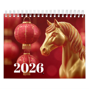 Majestätisches Pferdejahr 2026: Jahreszeiten des P Kalender