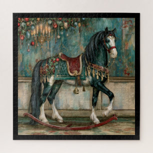 Majestätisches viktorianisches Weihnachtspferd Puzzle