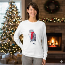 Majestätisches Weihnachts-Eule Schnee-Winter-T-Shi