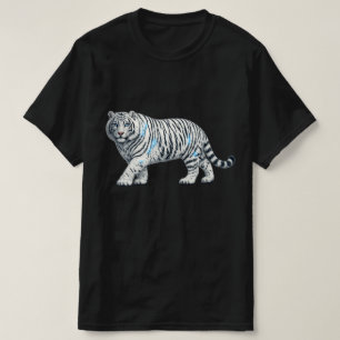 Majestätisches Weißer-Tiger-Kunst-Grafik Schwarz T T-Shirt