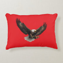 Majestätisches Weißkopfseeadler-Rot-Akzentkissen