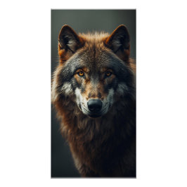 Majestätisches Wolf-Portrait Stärke & Königliches  Poster