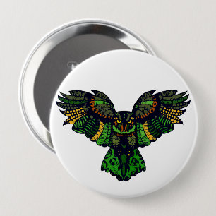 Majestätliche Smaragdeule Button