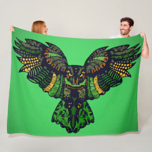 Majestätliche Smaragdeule Fleecedecke