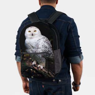 Majestätliche Winter-Schneeeule Bedruckter Rucksack