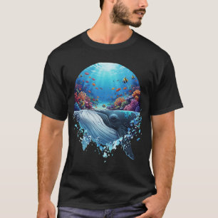 Majestätlicher Blauwal-Korallenriff-Ozean-Wildlife T-Shirt
