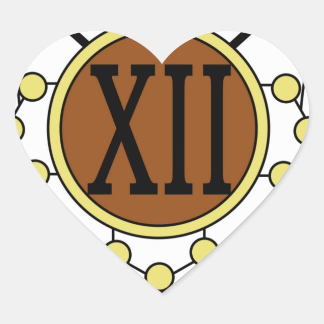 MAJESTIC 12 MILITÄRISCHE EINHEIT UFO ALIEN PATCH Herz-Aufkleber (Vorderseite)