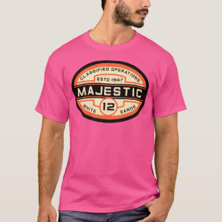 Majestic 12 Oval Logo (Orange) T-Shirt