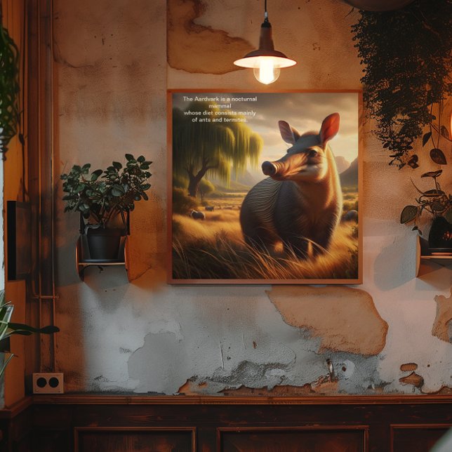 Majestic Aardvark in Serene Field Poster (Von Creator hochgeladen)
