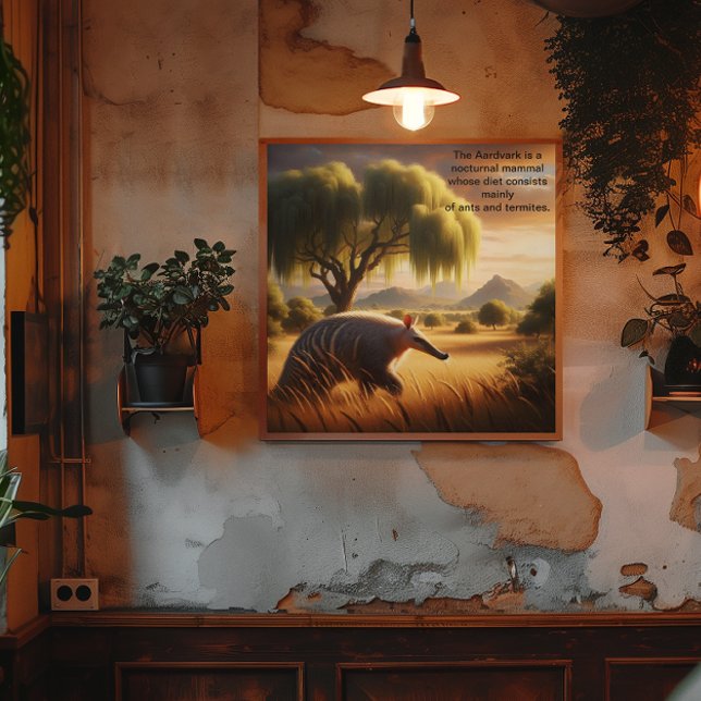 Majestic Aardvark in Sunlit Field Poster (Von Creator hochgeladen)