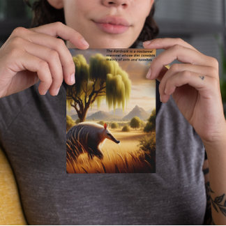 Majestic Aardvark in Sunlit Field Postkarte