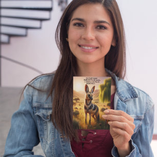 Majestic Aardwolf Hyena in Golden Fields Postkarte