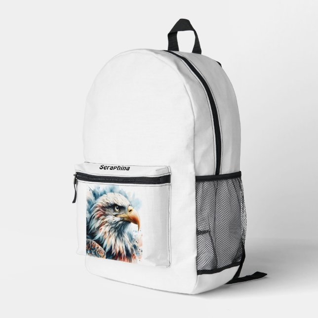 Majestic Adler im atemberaubenden Aquarellstil Bedruckter Rucksack (Rückseitige Ecke Rechts)
