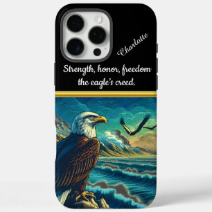 Majestic Adler mit Blick auf einen lebhaften Sonne iPhone 16 Pro Max Hülle