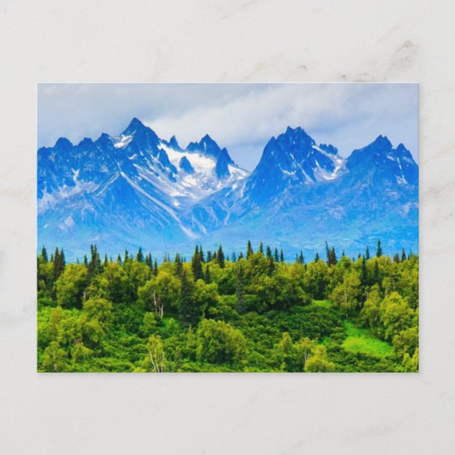 Majestic Alaska Mountains Postkarte (Vorderseite)