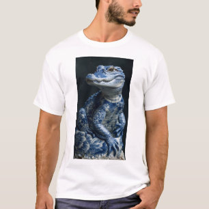 Majestic Albino Alligator Print T - Shirt