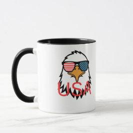 Majestic American Bald Eagle in Watercolor Tasse