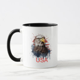 Majestic American Bald Eagle in Watercolor Tasse