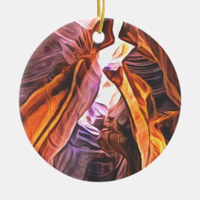 Majestic Antelope Canyon Page Arizona Weihnachten Keramik Ornament (Vorne)