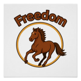 **Majestic Arabian Horse in the Golden Desert** Poster