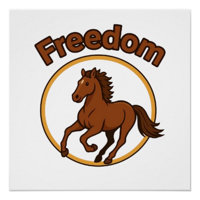 **Majestic Arabian Horse in the Golden Desert** Poster (Vorderseite)