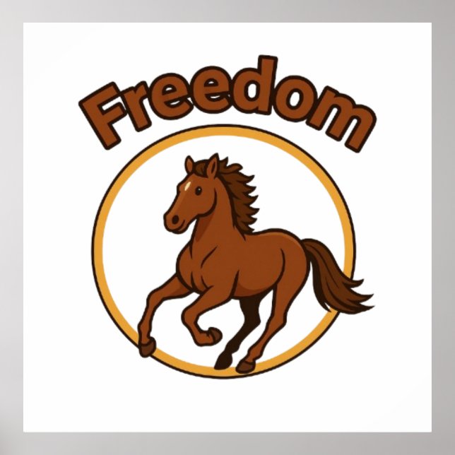 **Majestic Arabian Horse in the Golden Desert** Poster (Vorne)