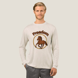 **Majestic Arabian Horse in the Golden Desert** Tri-Blend Shirt