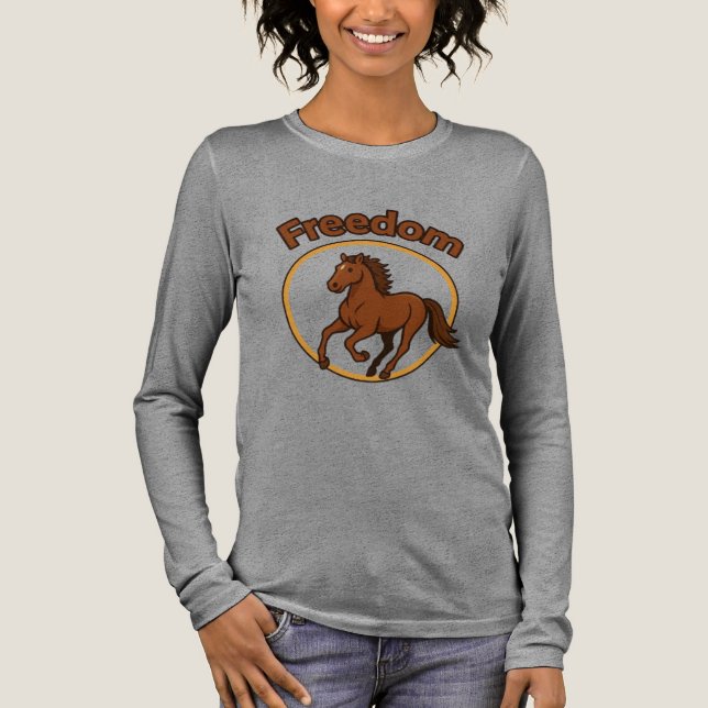 **Majestic Arabian Horse in the Golden Desert** Tri-Blend Shirt (Vorderseite)